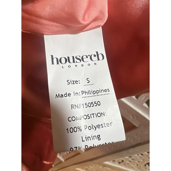 House of CB Costanza Bright Peach Maxi Dress Size S Small - Picture 8 of 10